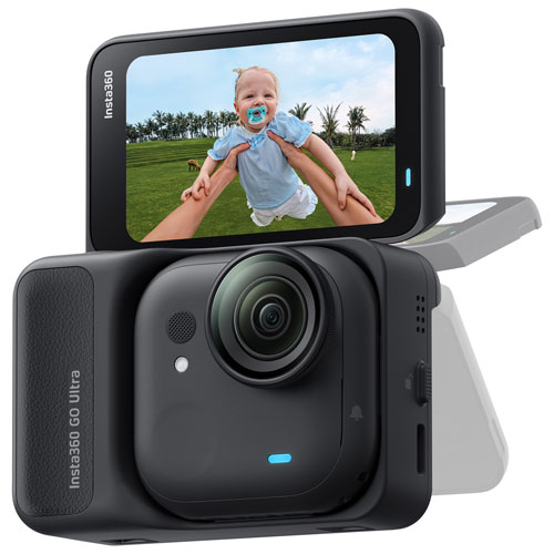 Caméra de sport étanche 4K 360° GO Ultra d'Insta360 - Noir
