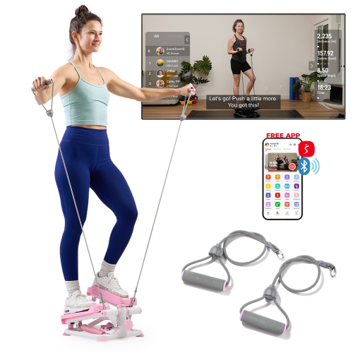 Sunny Health & Fitness SMART Total Body Pink Stepper Machine - P2000 SMART