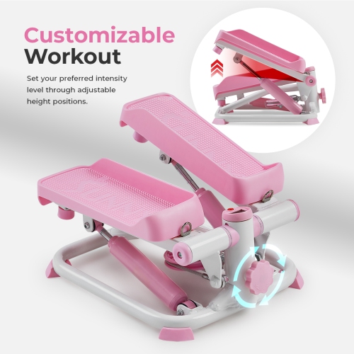 Sunny Health & Fitness SMART Total Body Pink Stepper Machine - P2000 SMART
