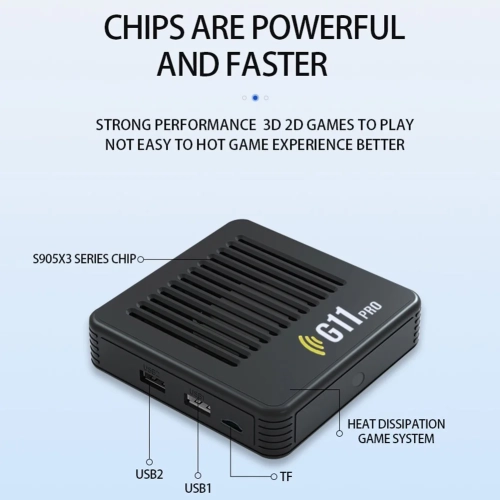 Retro wave Game Box, 30000 Retro Games, Plug & Play Video Games with 2 Wireless Dual Controllers Portable Game Player(64GB)