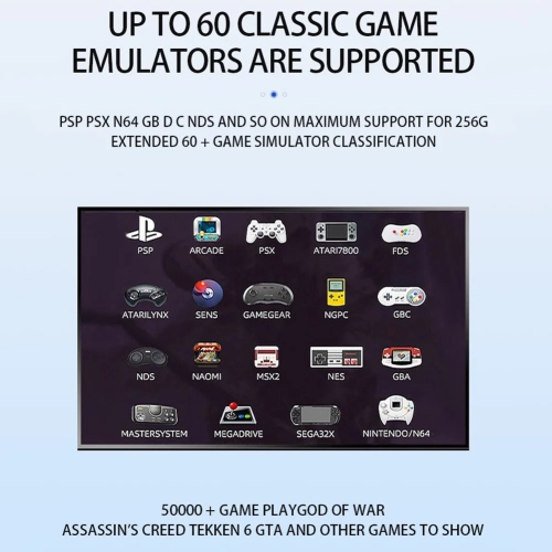 Retro wave Game Box, 30000 Retro Games, Plug & Play Video Games with 2 Wireless Dual Controllers Portable Game Player(64GB)