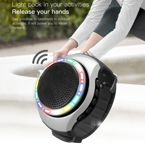 Wearable Portable Waterproof Bluetooth Speaker Watch Clip Speaker MP3 Player Handsfree Clear Call Speakerphone,Selfie for Working, Running, Cycling