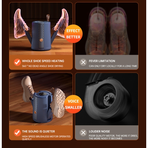 Intelligent Timer Shoe Dryer Household Foldable Shoe Warmer 2 pairs Shoes Dry Constant Temperature Boot Dryer For Eliminate Odor Fast Drying Boot