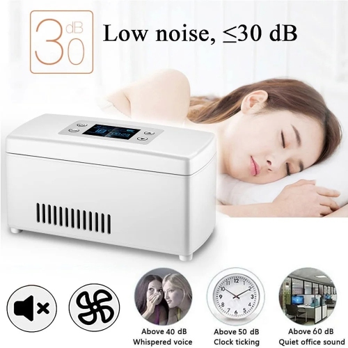 Insulin Cooler Case, Mini Refrigerator Insulin Pill Box Dispensing 35 -64F Degrees Refrigerated USB Insulin Fridge Alarm