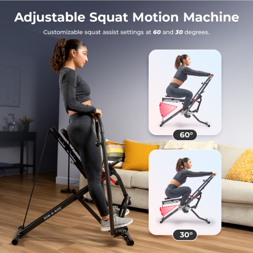 Sunny Health & Fitness Full Body Adjustable Multifunction Smart Row-N-Ride Trainer – SF-A022070