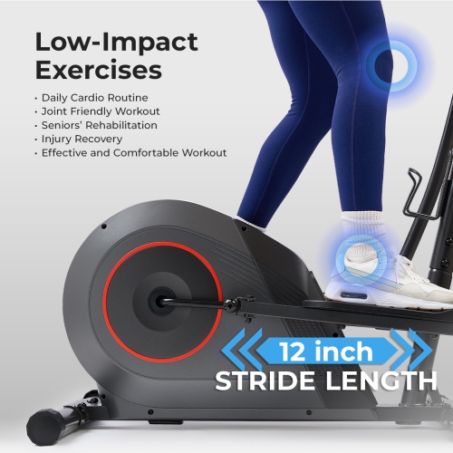 Appareil elliptique intelligent à 16 niveaux avec résistance magnétique Corezy de Sunny Health & Fitness - SF-E324005