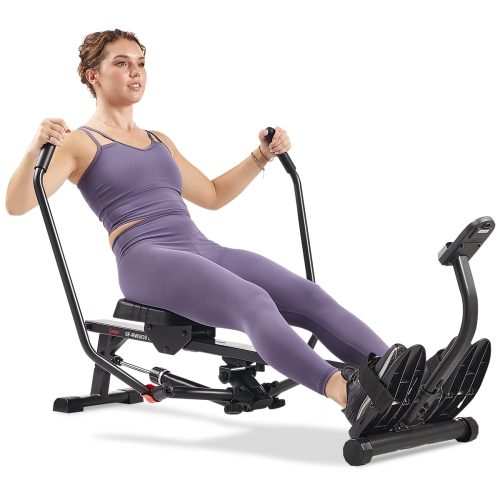 Sunny Health & Fitness SMART Compact Full Motion Rowing Machine - SF-RW5639SMART