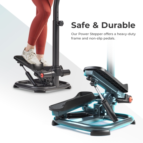Sunny Health & Fitness Power Stepper with Resistance Bands and Handlebar SF-S021055