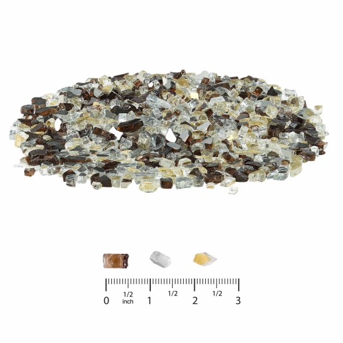 VEVOR 10 LBS / 4.5 KG Fire Glass,High-Temperature Resistant Fireplace Rocks, 1/2-Inch / 12.7 mm Reflective Firepit Glass Rock, High Luster Stone