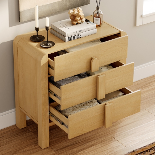 WAMPAT 3-in-1 9 Drawer Dresser for Bedroom, 94.5" W Mid Century Modern Wide Chest of Drawer, Wood Large Dresser TV Stand Closet with Curved Edge for