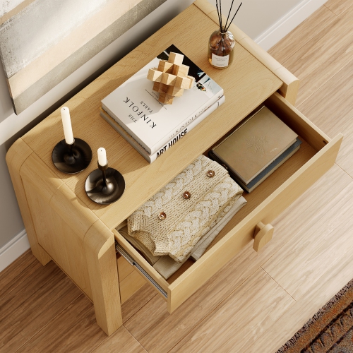 WAMPAT 2 in 1 6 Drawer Dresser for Bedroom, 63" Mid Century Modern Wide Chest of Drawer, Wood Closet Dresser TV Stand with Curved Edge Handles for