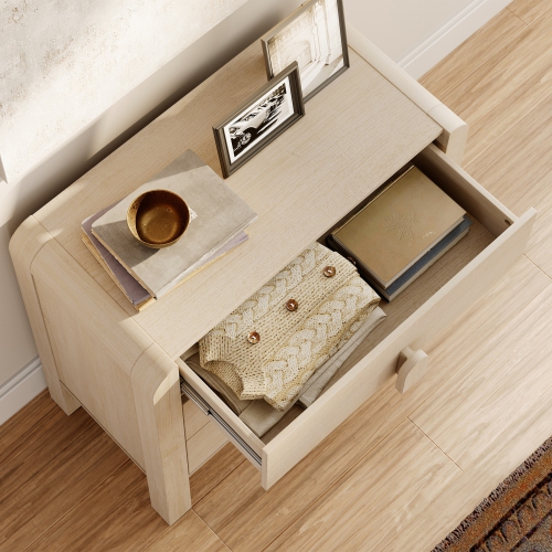 WAMPAT 2-in-1 6 Drawer Dresser for Bedroom, 63" Mid Century Modern Wide Chest of Drawer, Wood Closet Dresser TV Stand with Curved Edge Handles for