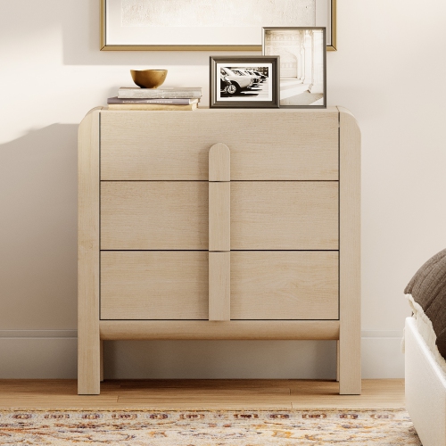 WAMPAT 3-in-1 9 Drawer Dresser for Bedroom, 94.5" W Mid Century Modern Wide Chest of Drawer, Wood Large Dresser TV Stand Closet with Curved Edge for