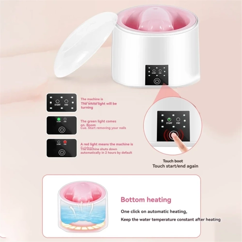 Electric Nail Soaking Bowl Faster Soak Off Gel Nail Polish Remover Bowl Heated Manicure Bowl