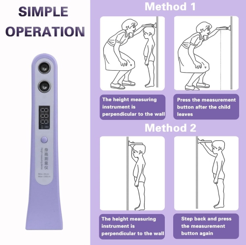 Highly Accurate Smart Body Height Stadiometer Wireless Wall Portable Design with LCD Display for Height Tracking