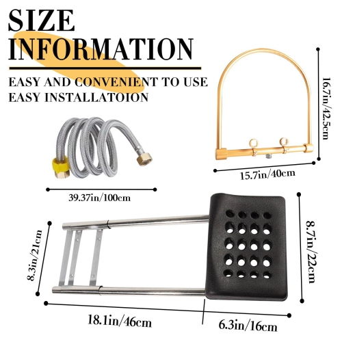 Head Spa Equipment, Water Circulation Rack with Pillow Kit, Shower Shampoo Bed, Hair Treatment Scalp Care Waterfall Basin Faucet for Salon