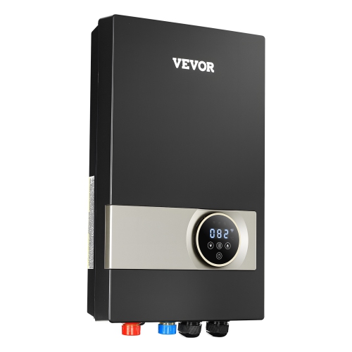 VEVOR 27kW Tankless Electric Water Heater, Instant Hot Water Heater Under Sink, On Demand for Kitchen, Office with LCD Touch Screen, Child Security