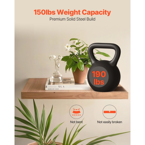 VEVOR 1 Pack Floating Shelf Bracket, 190 lbs/86 kg Weight Capacity, 34x6.2x1.5 inch, Heavy Duty Hidden Shelf Brackets Support, Wall Mounting