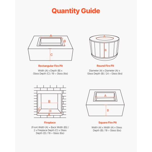 VEVOR 20 lbs/9kg Fire Glass, High-Temperature Resistant Fireplace Rocks, 3/4-Inch/19.05mm Reflective Firepit Glass Beads, Stone Landscaping for Fire