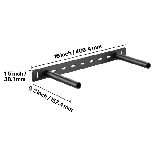 VEVOR 2 Pcs Floating Shelf Brackets, 150 lbs/68 kg Weight Capacity, 16x6.2x1.5 inch, Heavy Duty Hidden Shelf Brackets Support, Wall Mounting