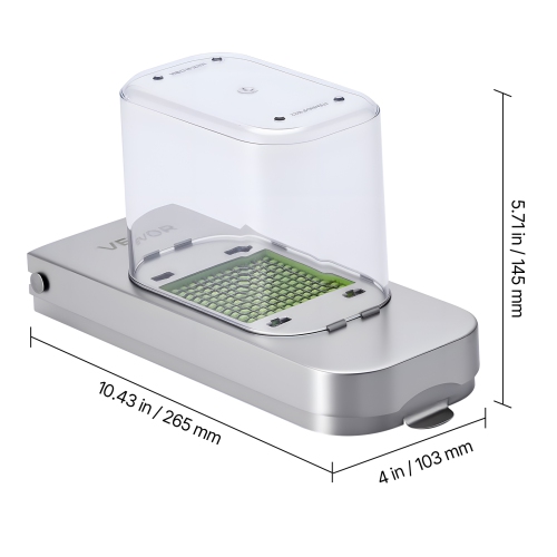 Hachoir à légumes VEVOR, coupe-légumes avec 3 lames en acier inoxydable, trancheuse à oignon avec contenant, centrifugeuse à salade et accessoires de