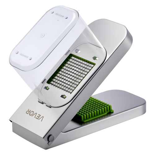 Hachoir à légumes VEVOR, coupe-légumes avec 3 lames en acier inoxydable, trancheuse à oignon avec contenant, centrifugeuse à salade et accessoires de