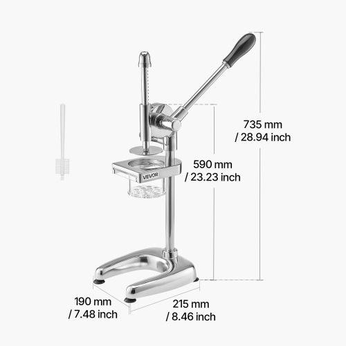 Coupe-frites commercial VEVOR, pilon de pommes de terre frites en acier inoxydable, machine à frites avec extrudeuse coulissante, pilon manuel pour