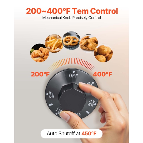 Friteuse commerciale VEVOR 90&nbsp;000&nbsp;BTU, friteuse à 3 brûleurs pour restaurants, plancher en acier inoxydable, deux paniers et température