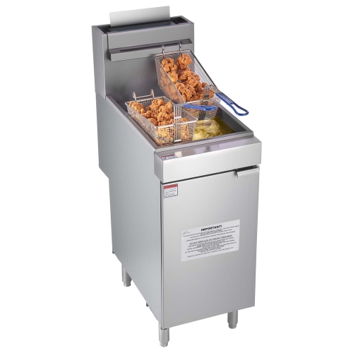 Friteuse commerciale VEVOR 90&nbsp;000&nbsp;BTU, friteuse à 3 brûleurs pour restaurants, plancher en acier inoxydable, deux paniers et température