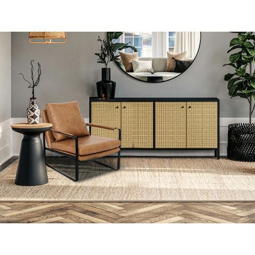 Luxana Home Accent Chair Semi-Aniline Full Top Leather High-Density Foam Feather + Fiber Back Cushion Modern– Cognac