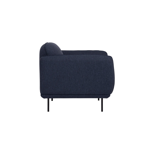 Fauteuil d'appoint moderne en tissu Linsey de Luxana Home idéal pour les salons, les salons ou les coins de lecture – bleu