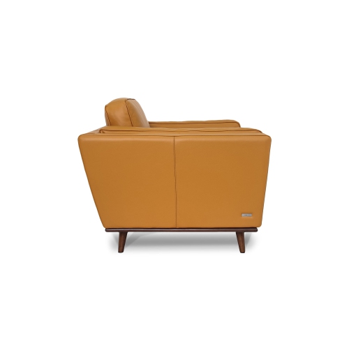 Luxana Home Arm Chair Full Top-Grain Semi-Aniline Leather High-Density foam layered with Fiber and Feather Modern– Cognac