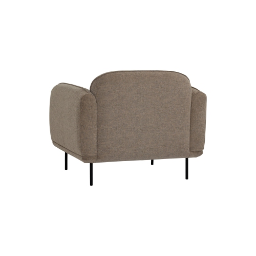 Fauteuil d'appoint moderne en tissu Linsey de Luxana Home idéal pour les salons, les salons ou les coins de lecture – Beige