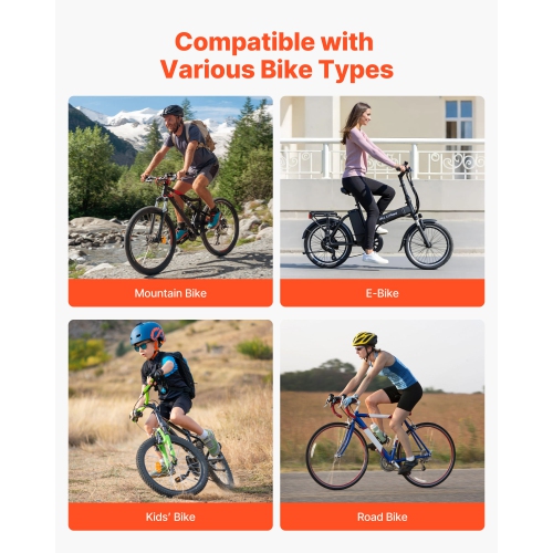 VEVOR 6-Bicycle Capacity Bike Rack, Fits Tire Width 3 Inch/76.2 mm, Carbon Steel Double-Sided Grid Bike Rack Stand, Freestanding Bicycle Storage