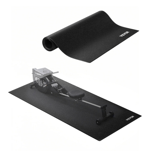 VEVOR  23.62" X 51.18" X 0.16" Treadmill Mat for Carpet Floor, Exercise Equipment Mat for Elliptical And Walking Pad, High Density Pvc Floor