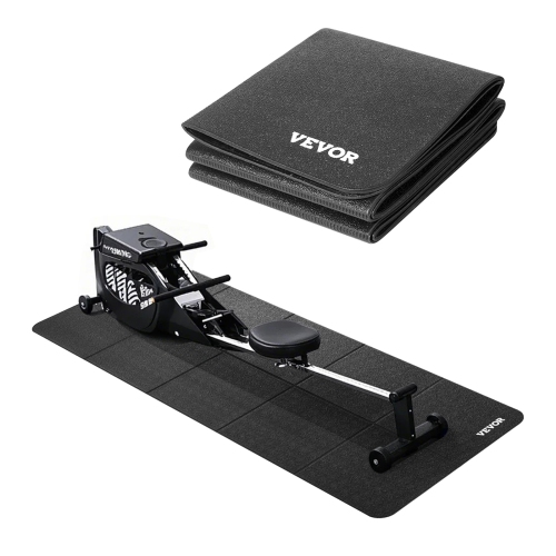 VEVOR  24" X 68"foldable Walking Pad Treadmill Mat, 1/4" Thick, Exercise Equipment Mat for Elliptical On Carpet Hardwood Floor, High Density Pvc Floor