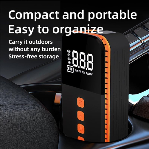 Pompe à air sans fil, pompe à air portative pour voiture, pompe à air électrique 150&nbsp;lb/po² avec affichage numérique pour voitures, vélos et