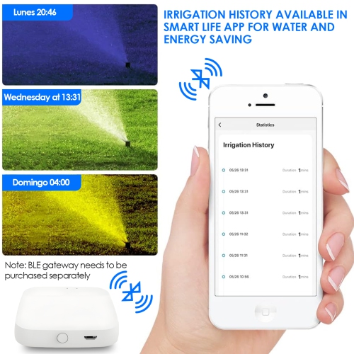 Robinet d'eau d'irrigation pour maison intelligente Bluetooth, minuterie de tuyau d'eau à commande par application pour le jardin et l'irrigation