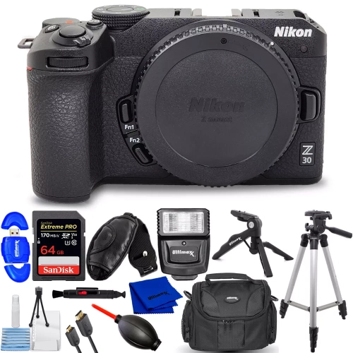 Nikon Z30 Mirrorless Camera 1737 - 12PC Accessory Bundle