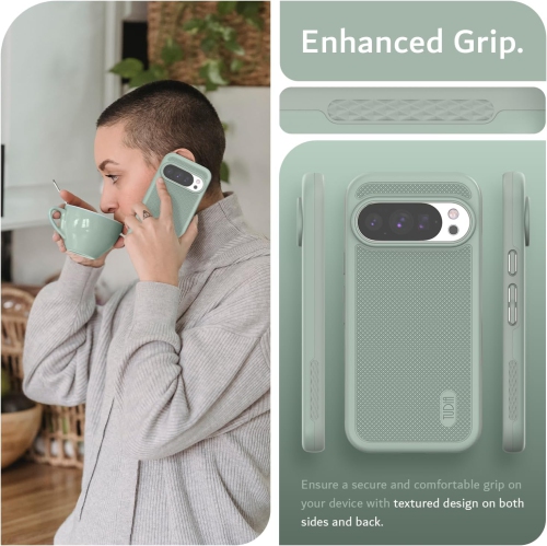 Étui MergeGrip de TUDIA pour Pixel 10 de Google et étui pour Pixel 10 Pro 2025 - Lys verts