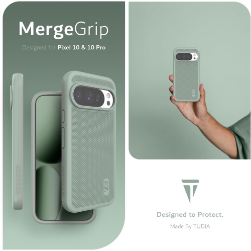 Étui MergeGrip de TUDIA pour Pixel 10 de Google et étui pour Pixel 10 Pro 2025 - Lys verts