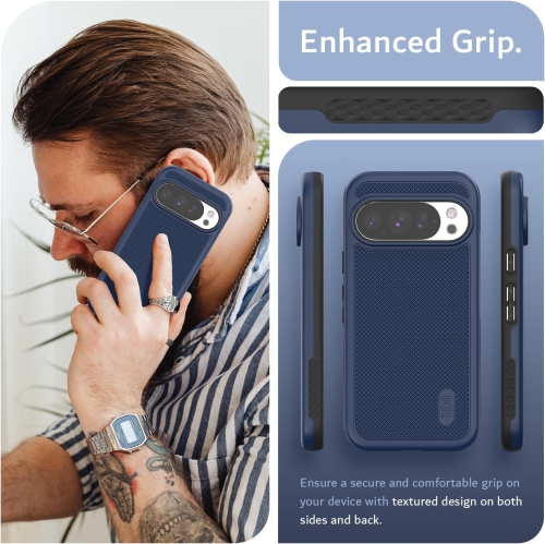 Étui MergeGrip de TUDIA pour Pixel 10 de Google et étui pour Pixel 10 Pro 2025 - Indigo