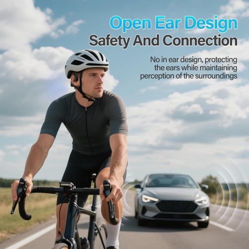 Bone Conduction Headphones,Wireless Headsets,Bluetooth Open-Ear Headphones with Mic,On-Ear Sports Earphones for Running Cycling Travel