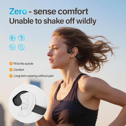 Bone Conduction Headphones,Wireless Headsets,Bluetooth Open-Ear Headphones with Mic,On-Ear Sports Earphones for Running Cycling Travel
