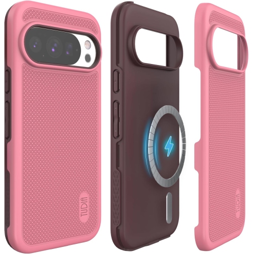 Étui MergeGrip de TUDIA pour Pixel 10 de Google et étui 10 Pro 2025 compatible avec MagSafe - Rose fumé