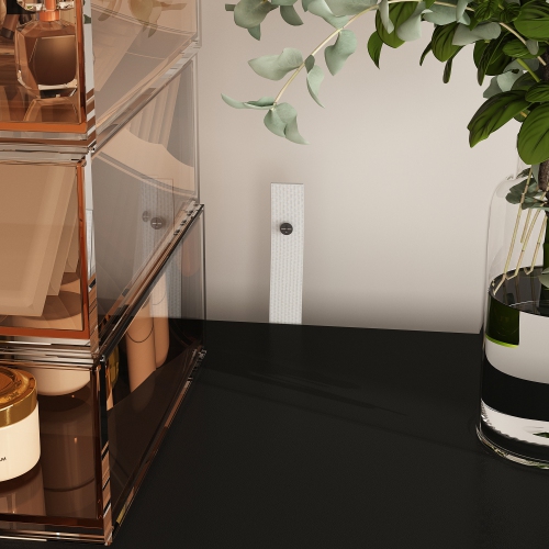 FUFU&GAGA Black 6-Drawer Standard Dresser with Silent Slide Rails, Anti-Tipping Safety Feature,Black