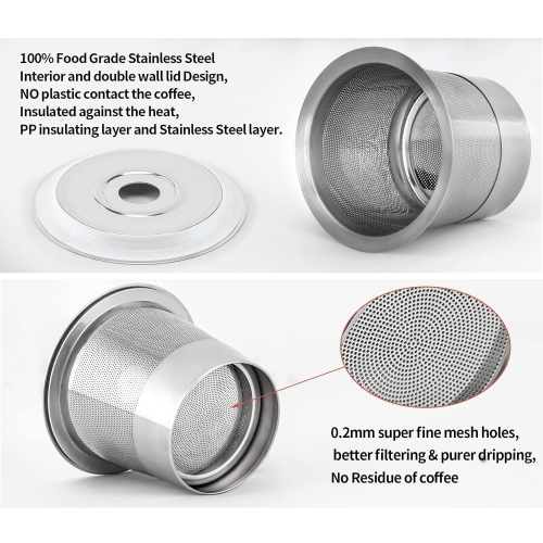 Stainless Steel Reusable K-Cups Coffee Pods, Compatible with Ninja CFP101 and PH051/PB041 Coffee Machines Refillable K Cups