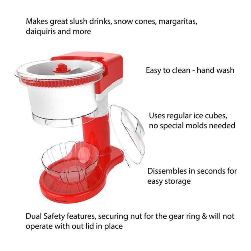 Machine à glaçons en copeaux avec cornet à neige et machine à barbotines pour usage domestique, rasoir/découpe-glace électrique de comptoir avec bol
