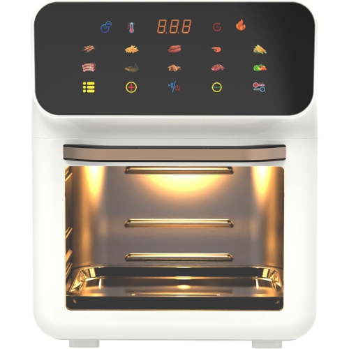 10L Large Air Fryers Oven with Rotisserie for Family Digital 1350W,0-60 Minutes Free Timer,15 in 1 Multicooker, Roast, Grill, Bake, Toast, Fry,