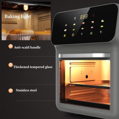 10L Large Air Fryers Oven with Rotisserie for Family Digital 1350W,0-60 Minutes Free Timer,15 in 1 Multicooker, Roast, Grill, Bake, Toast, Fry,